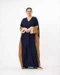Hanadi – Colorblock Washed Silk Kaftan