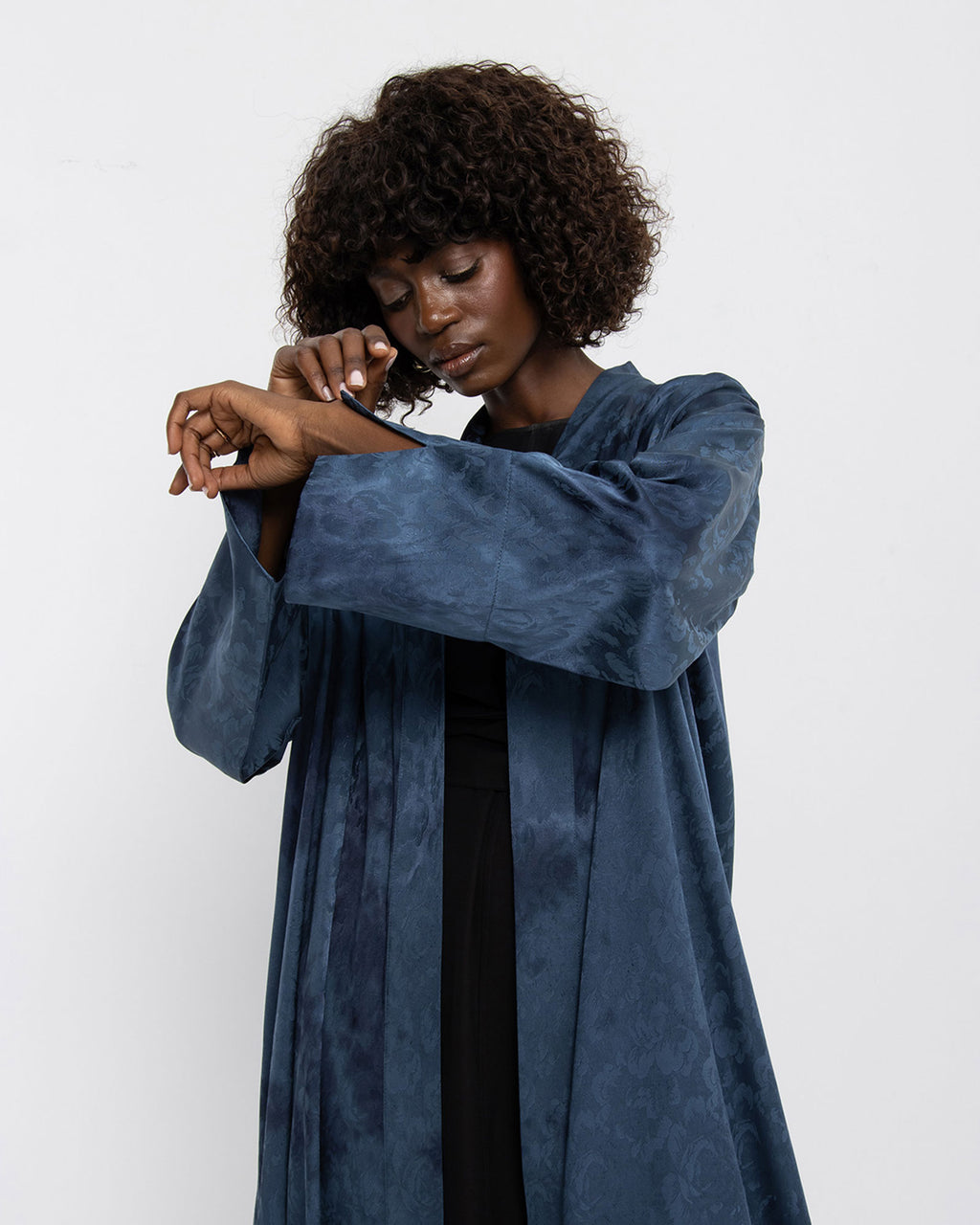Nova Lux - Self Print Viscose Linen Abaya
