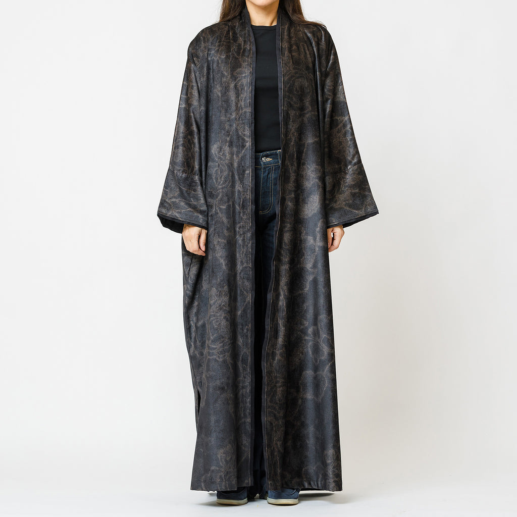 Dune - Printed Suede Velvet Abaya