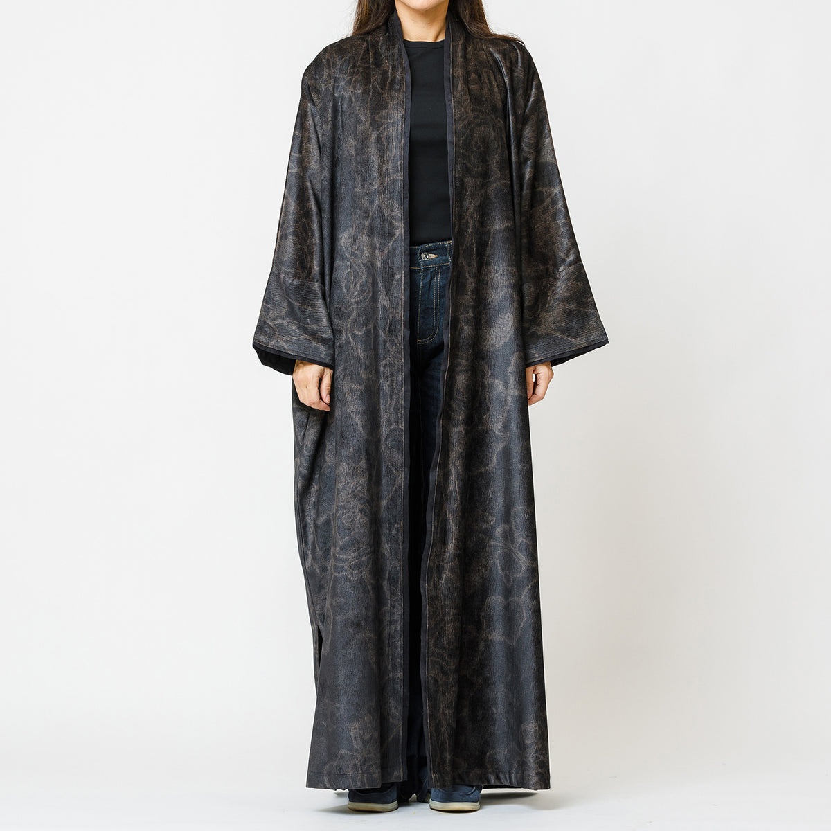Dune - Printed Suede Velvet Abaya