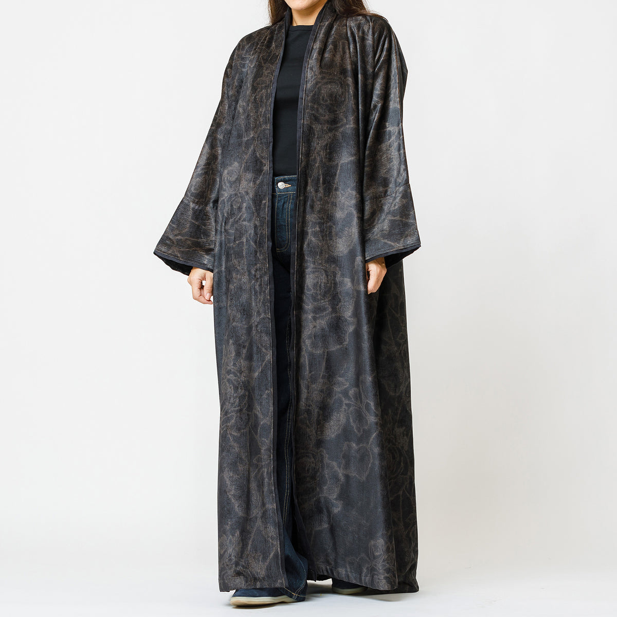 Dune - Printed Suede Velvet Abaya