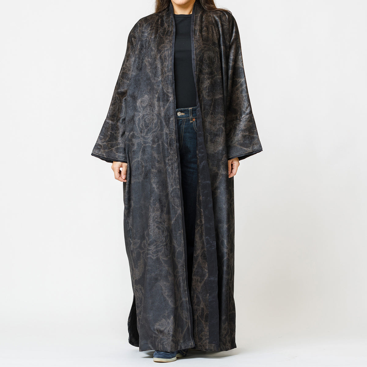 Dune - Printed Suede Velvet Abaya