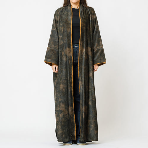 Dune - Printed Suede Velvet Abaya