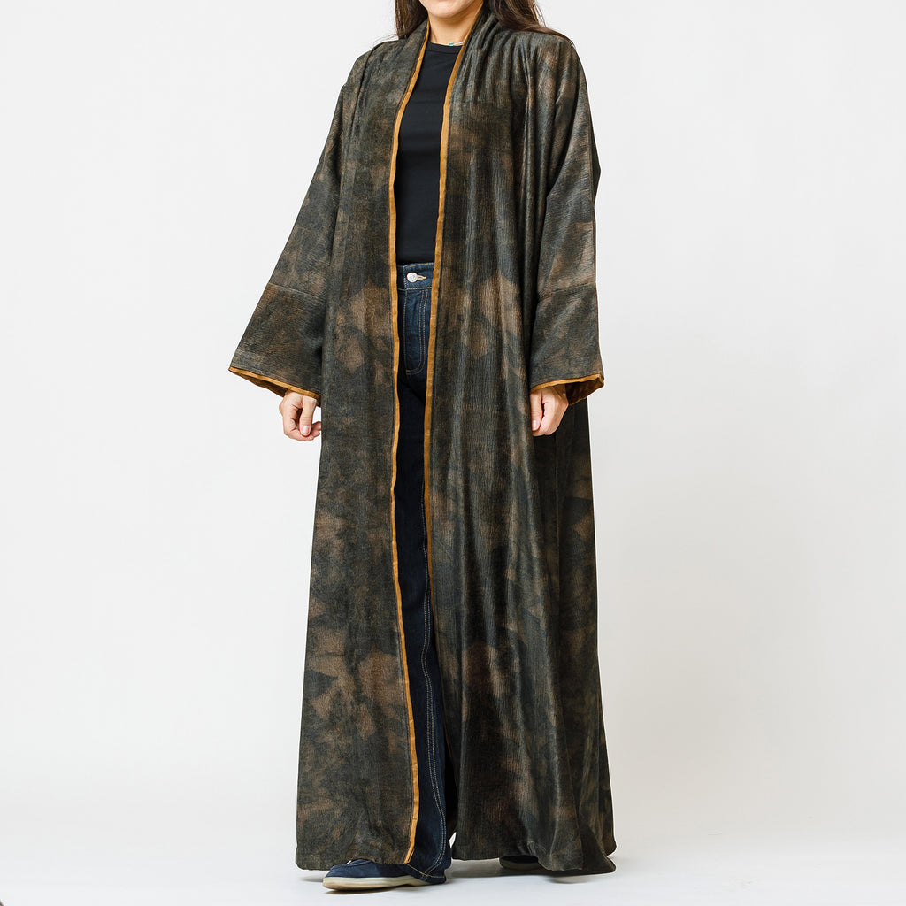 Dune - Printed Suede Velvet Abaya
