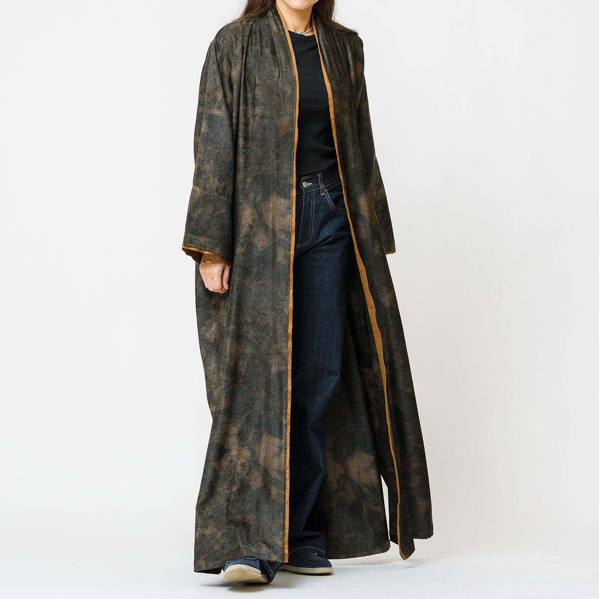 Dune - Printed Suede Velvet Abaya