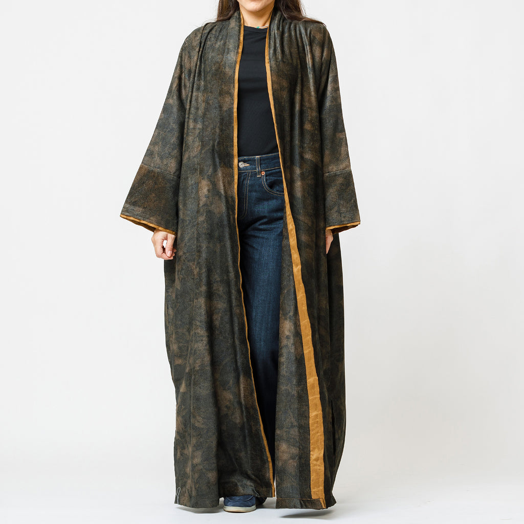 Dune - Printed Suede Velvet Abaya