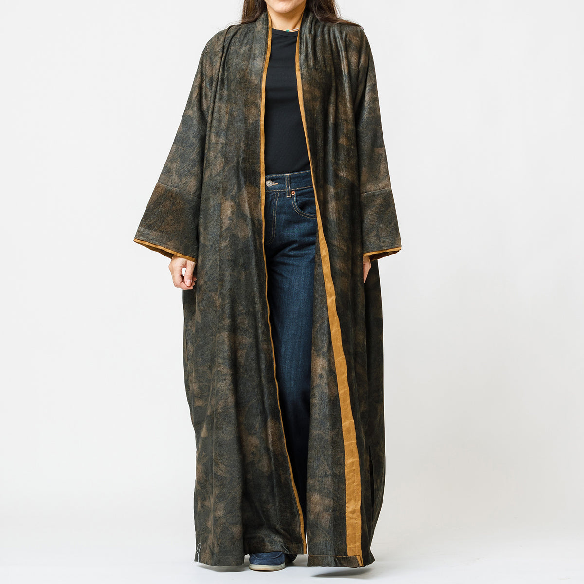 Dune - Printed Suede Velvet Abaya