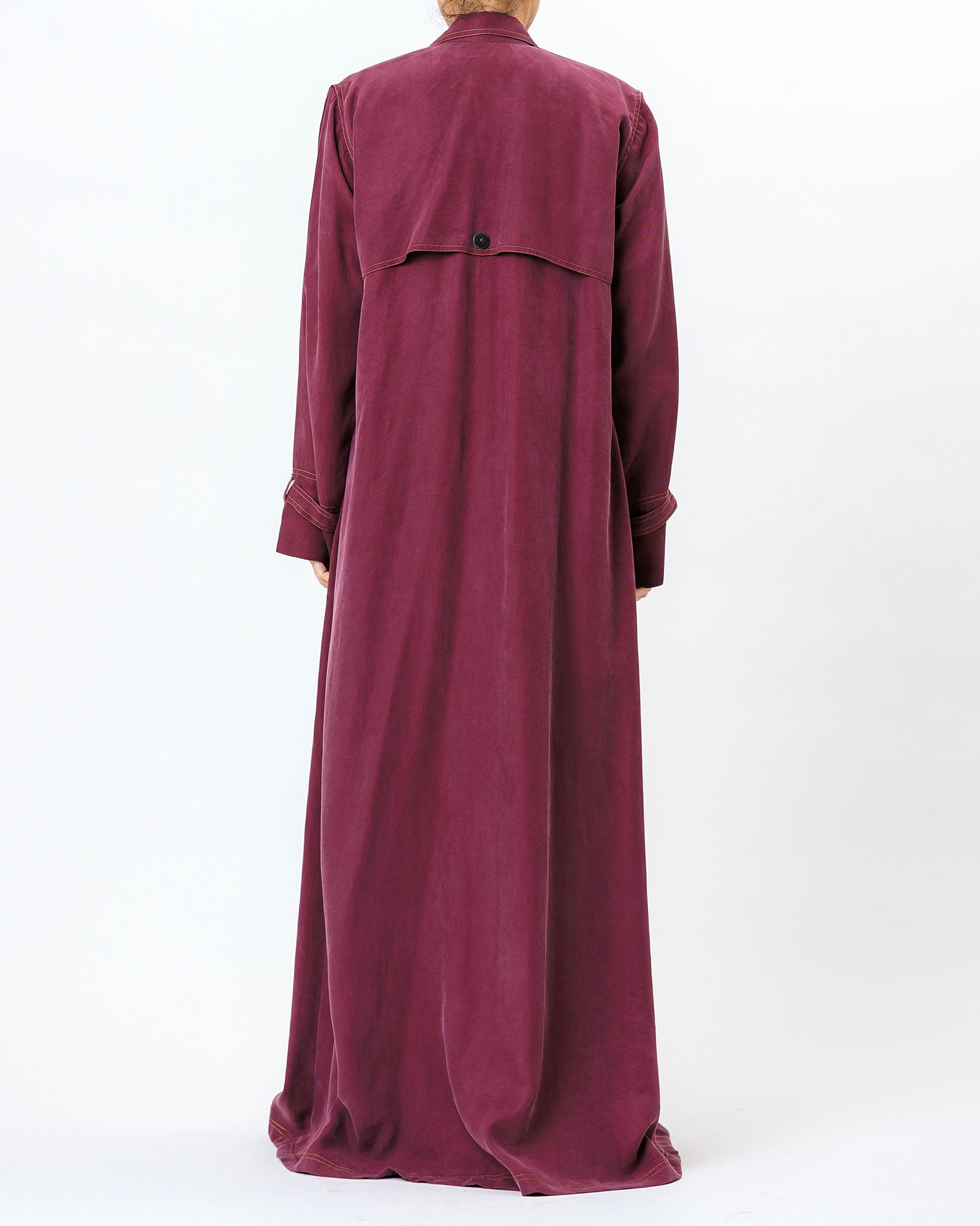  Celia – Washed Silk Trench Abaya
