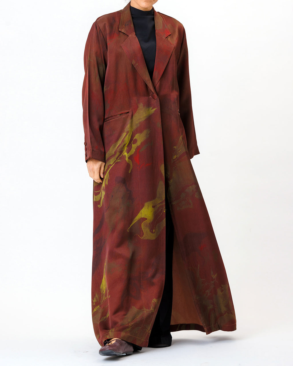 Calla – Printed Jacquard Blazer Abaya