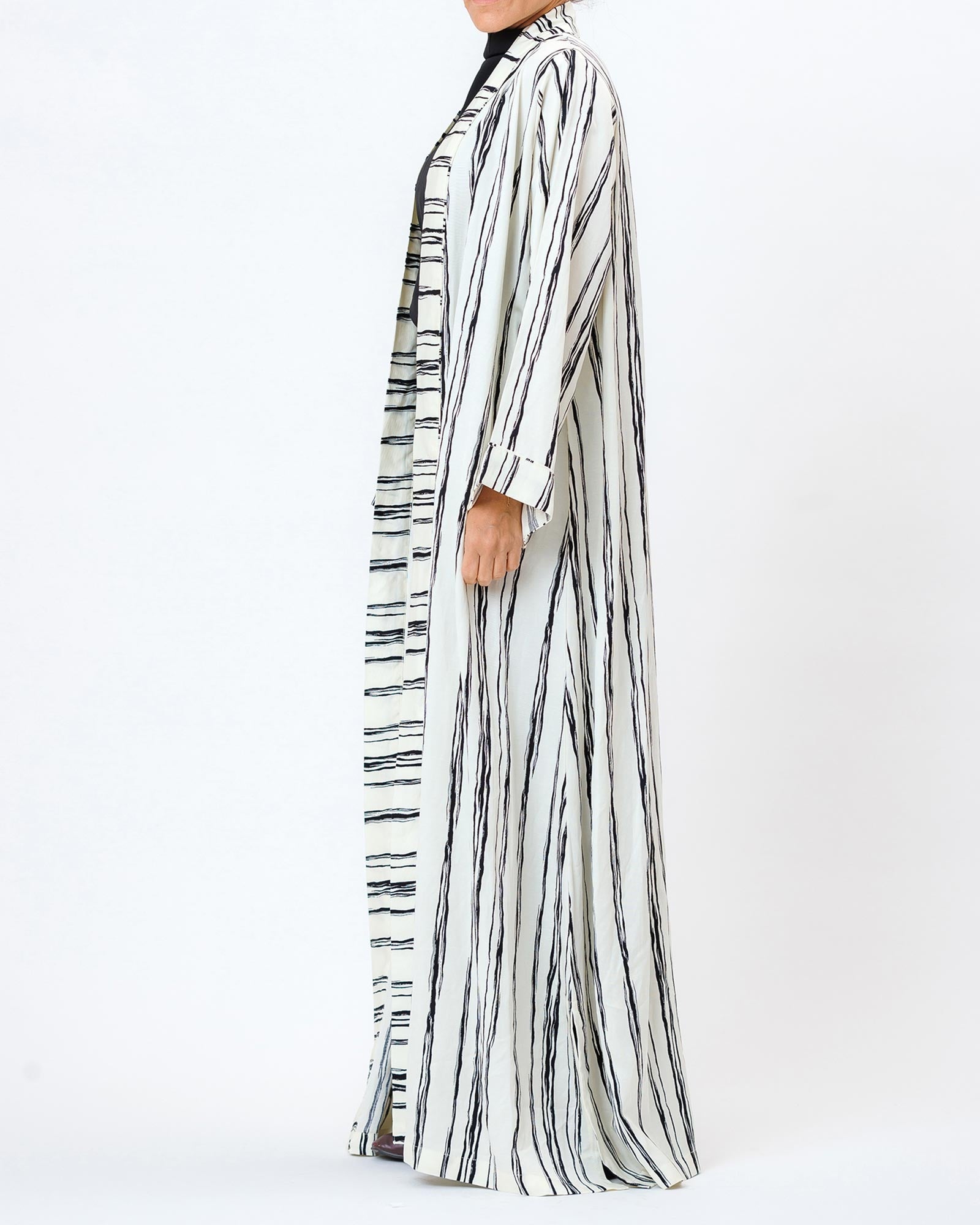 Brass 2.0 – Striped Flared Abaya