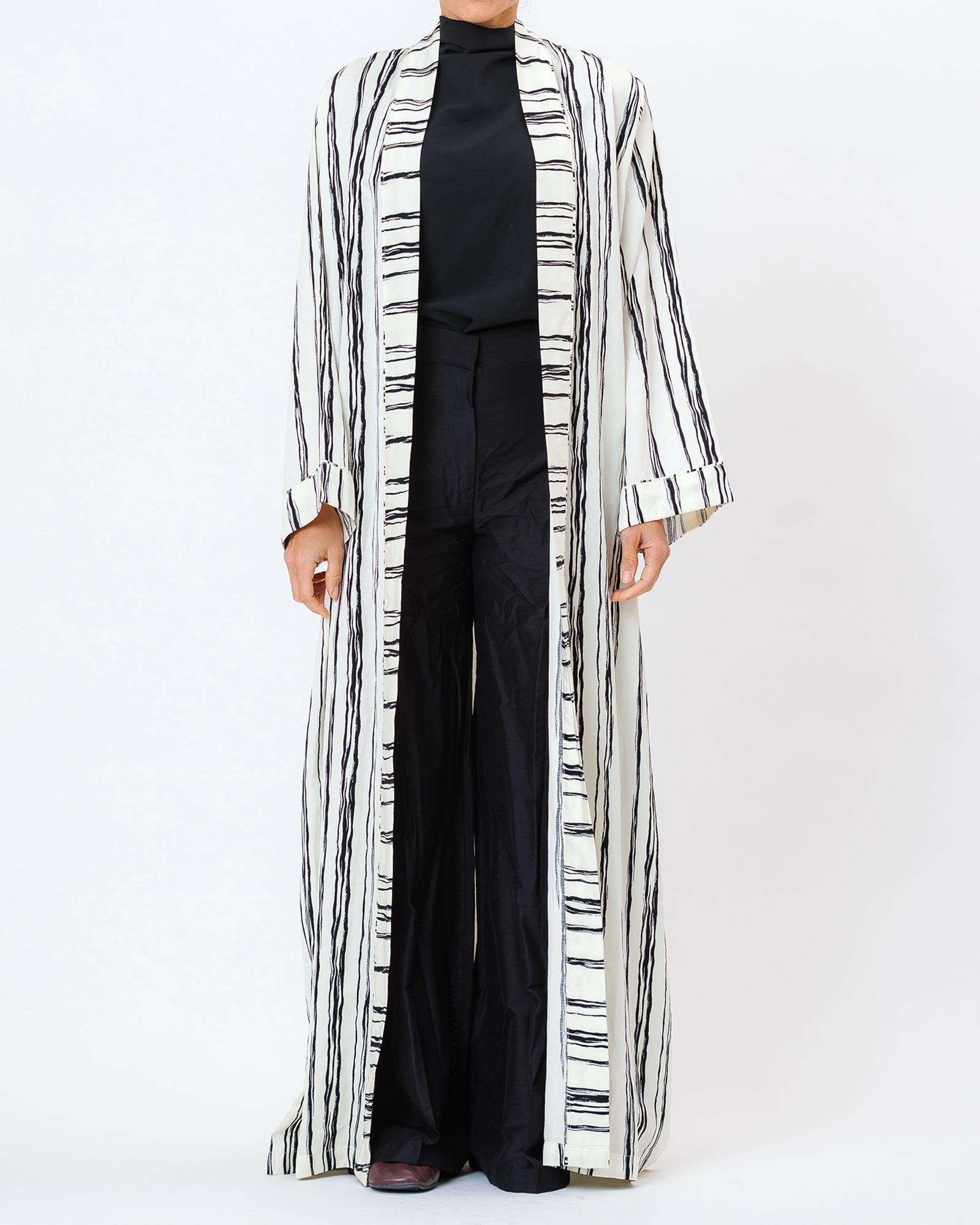 Brass 2.0 – Striped Flared Abaya