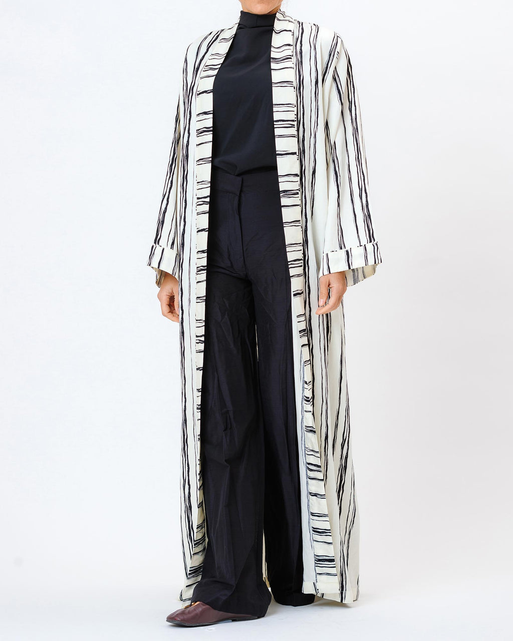 Brass 2.0 – Striped Flared Abaya