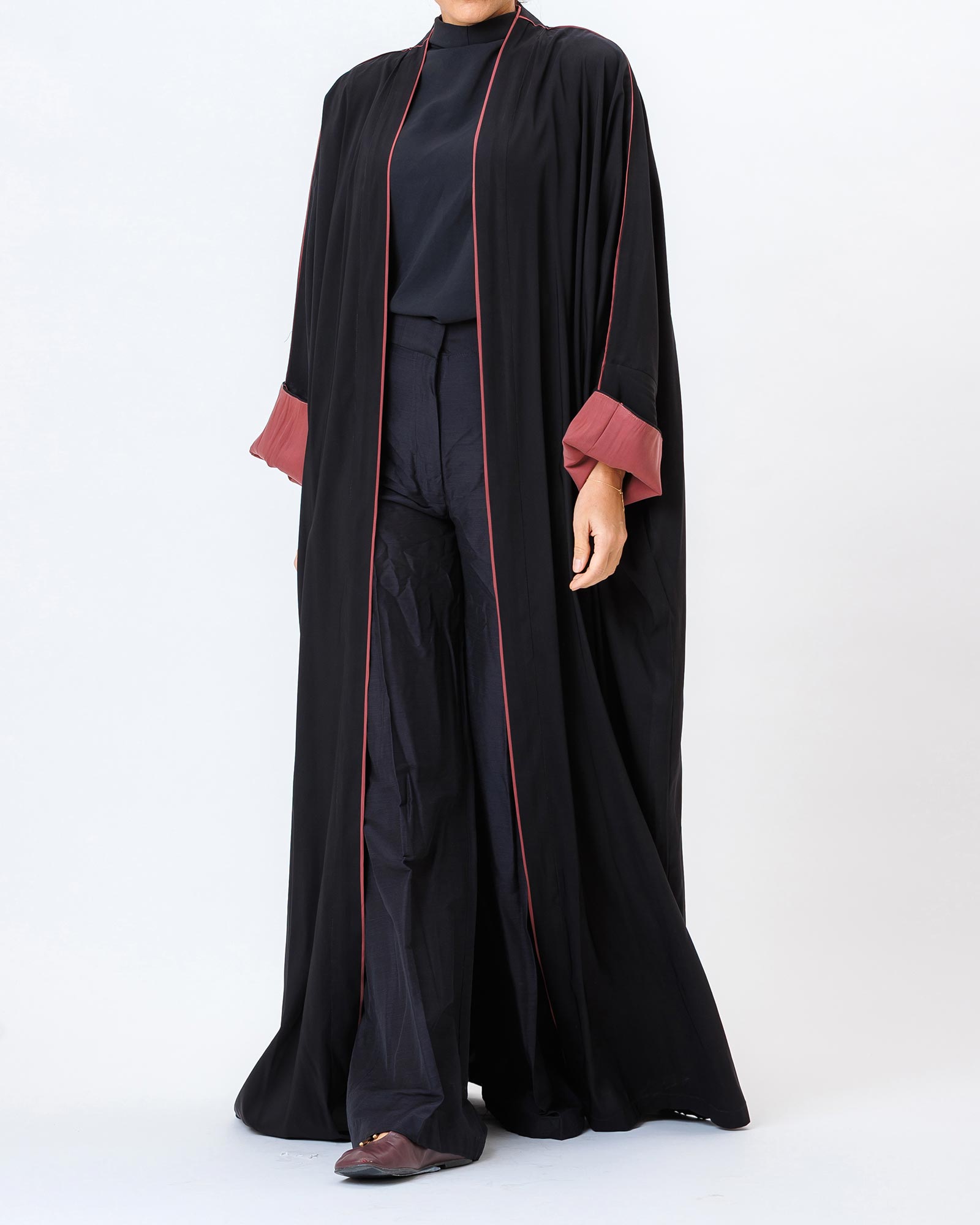 Mira – Washed Silk Bisht Kaftan Abaya