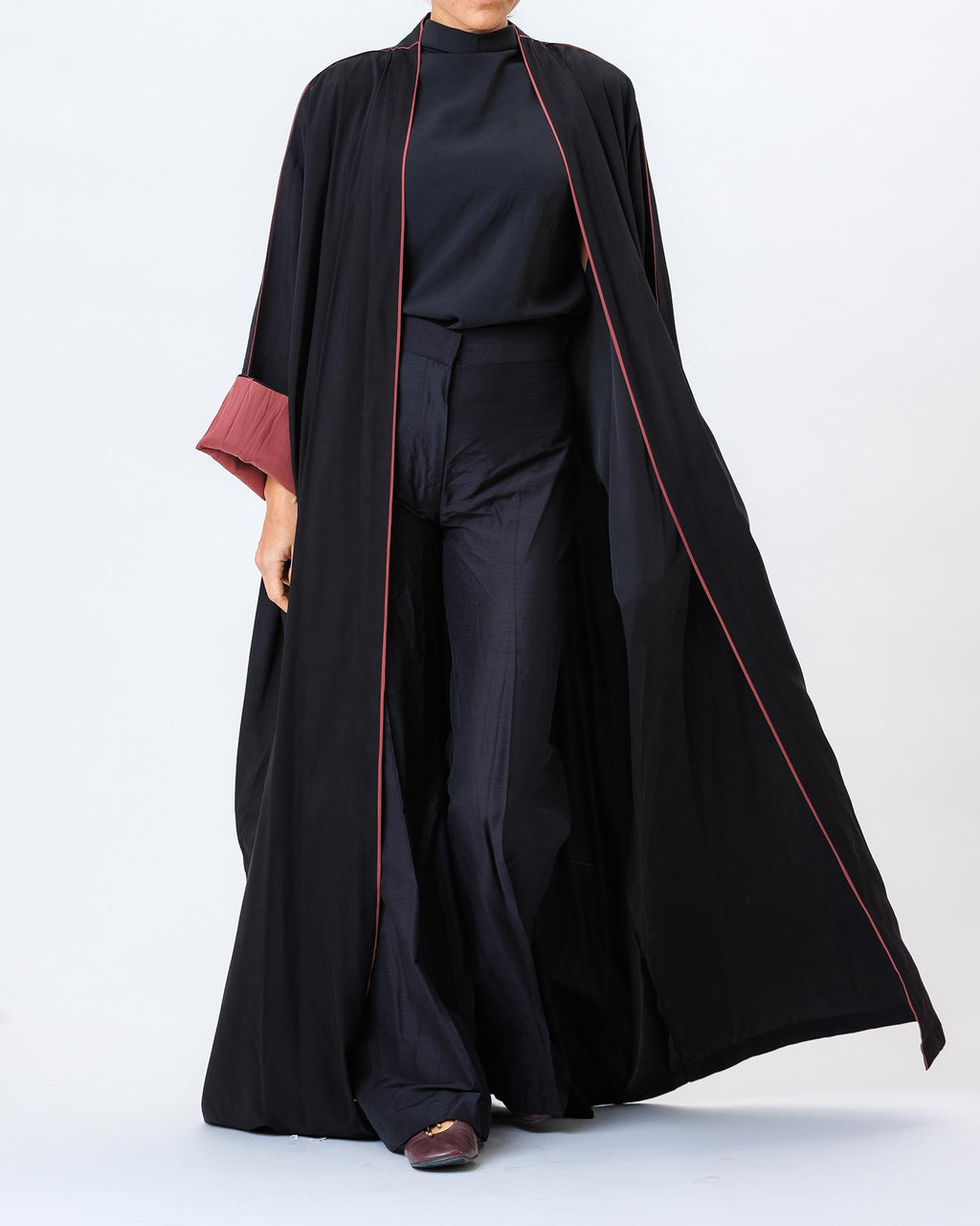 Mira – Washed Silk Bisht Kaftan Abaya