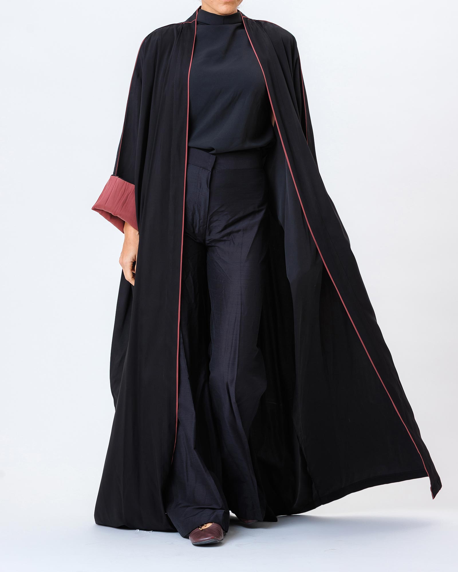Mira – Washed Silk Bisht Kaftan Abaya