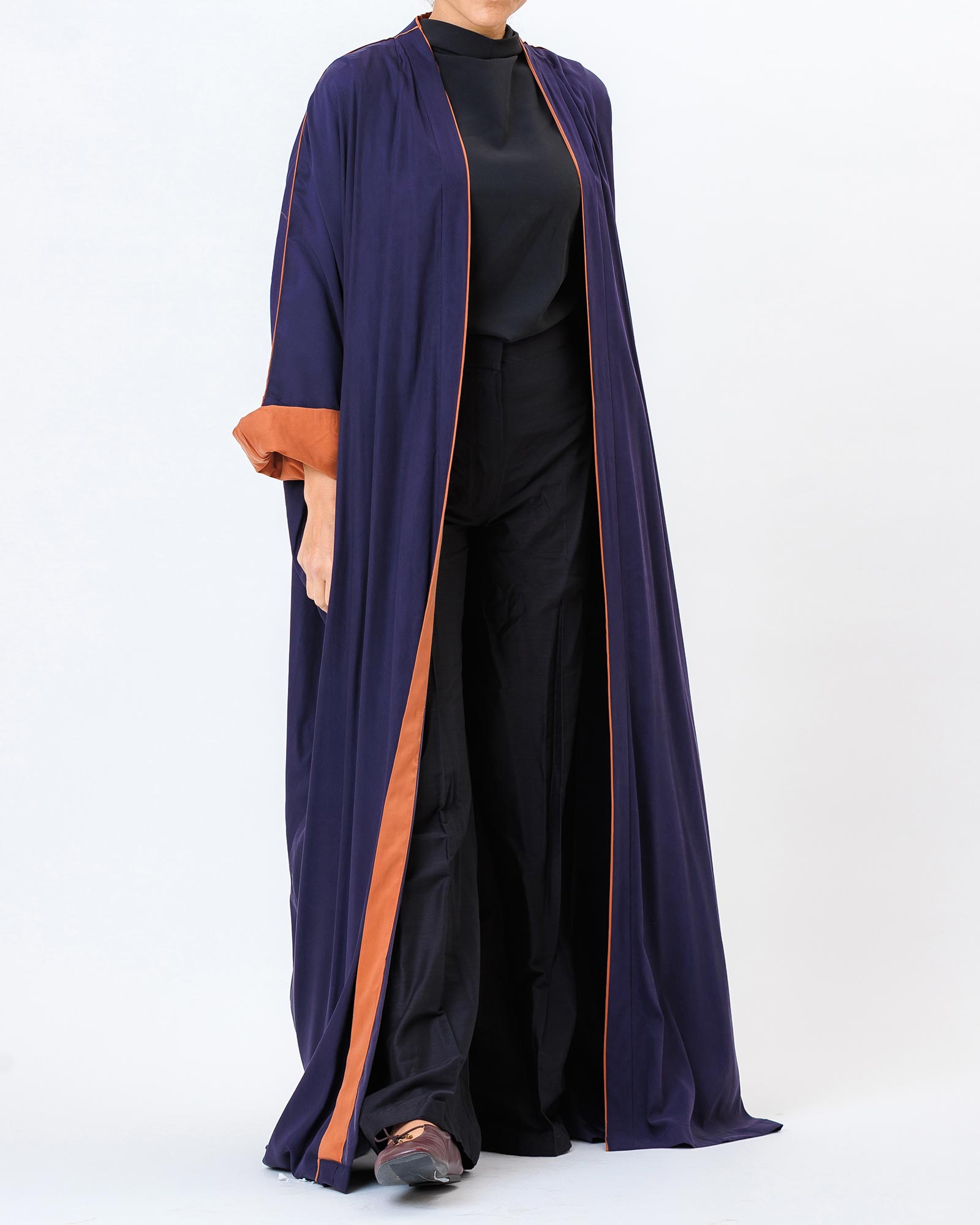 Mira – Washed Silk Bisht Kaftan Abaya