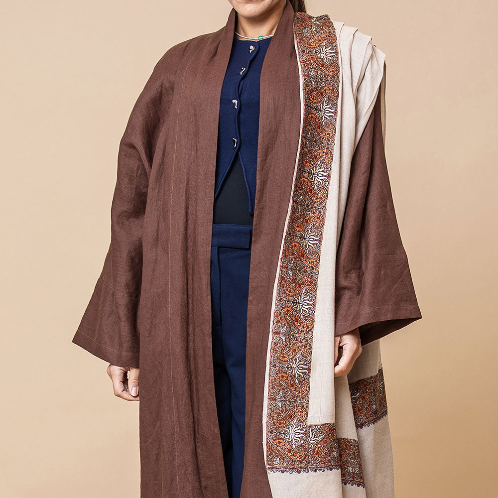 Stellar - Linen Abaya with Pashmina