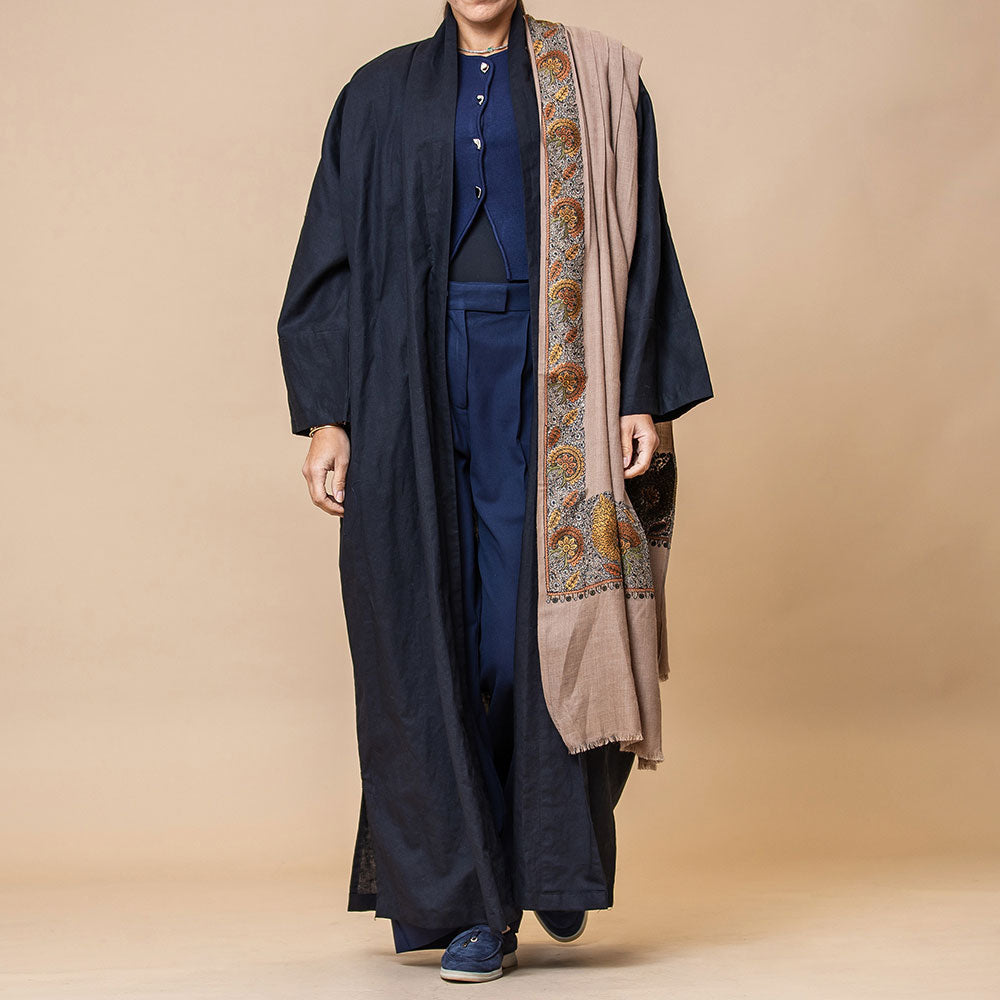 Stellar - Linen Abaya with Pashmina