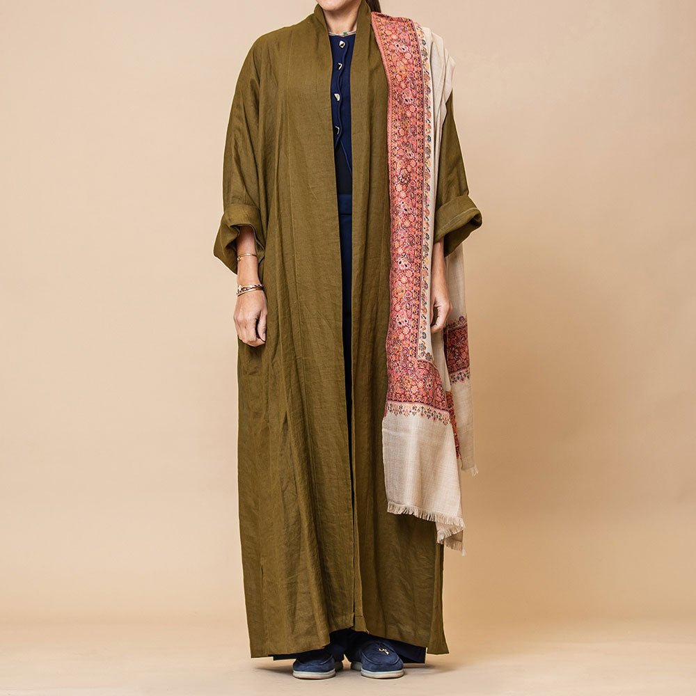 Stellar - Linen Abaya with Pashmina
