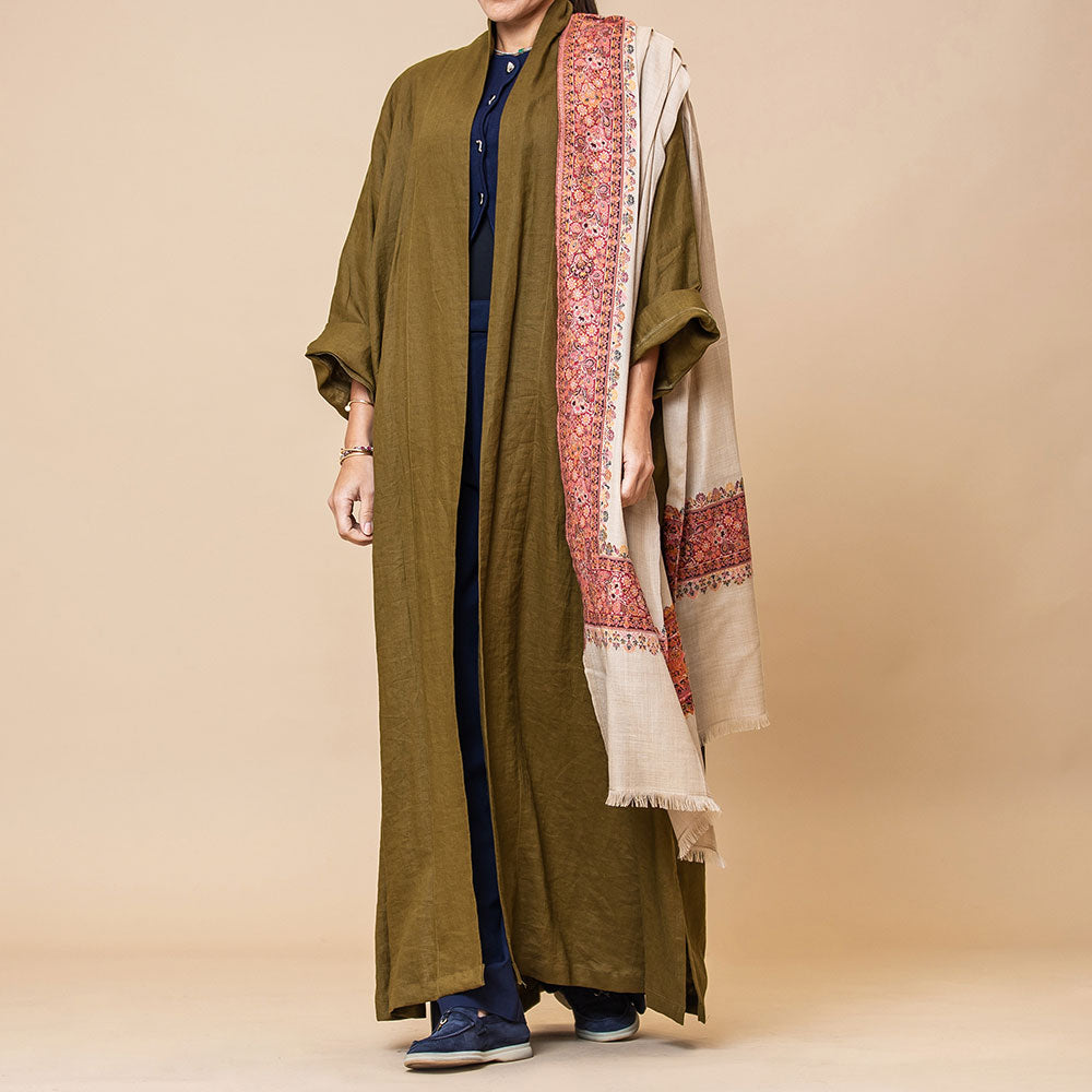 Stellar - Linen Abaya with Pashmina