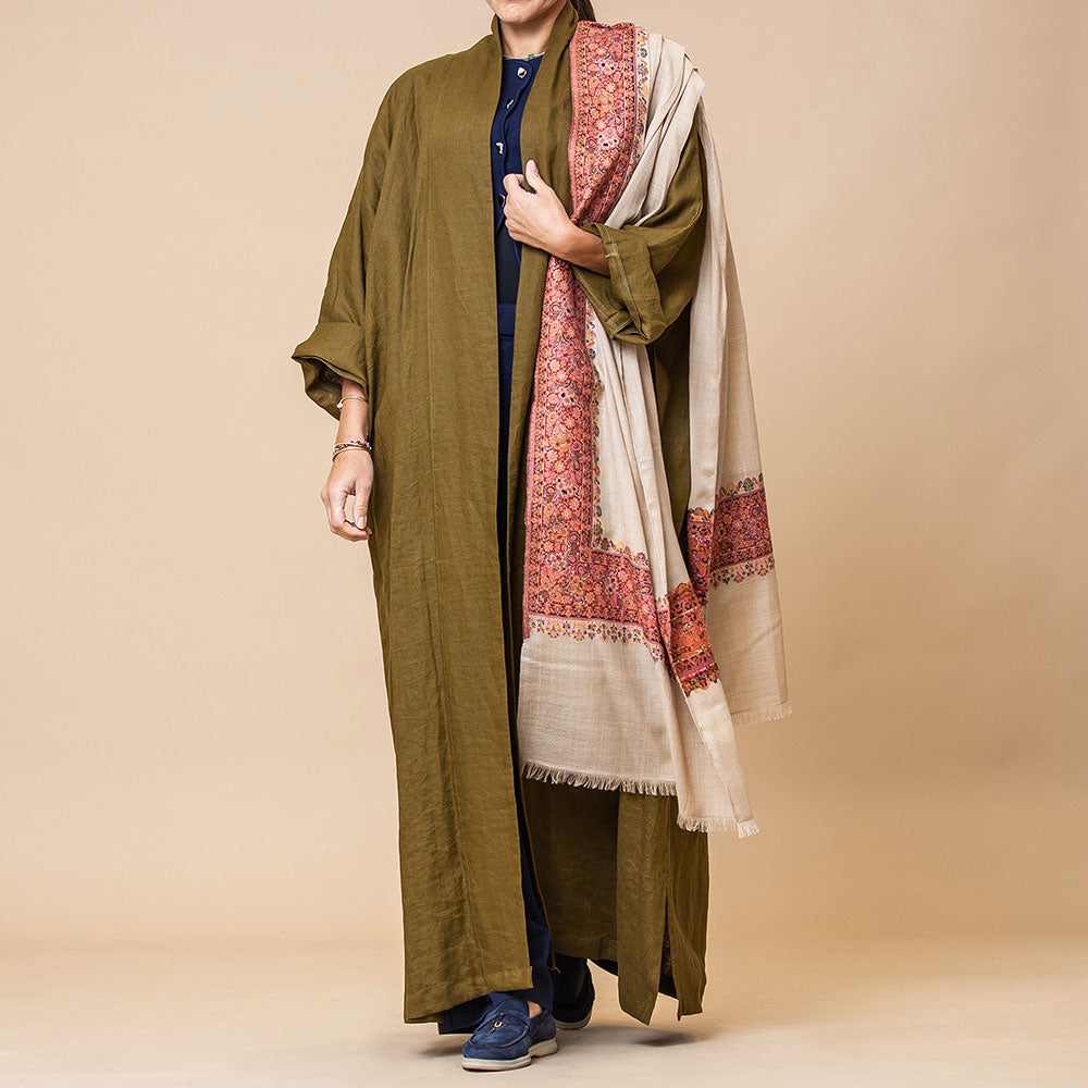 Stellar - Linen Abaya with Pashmina