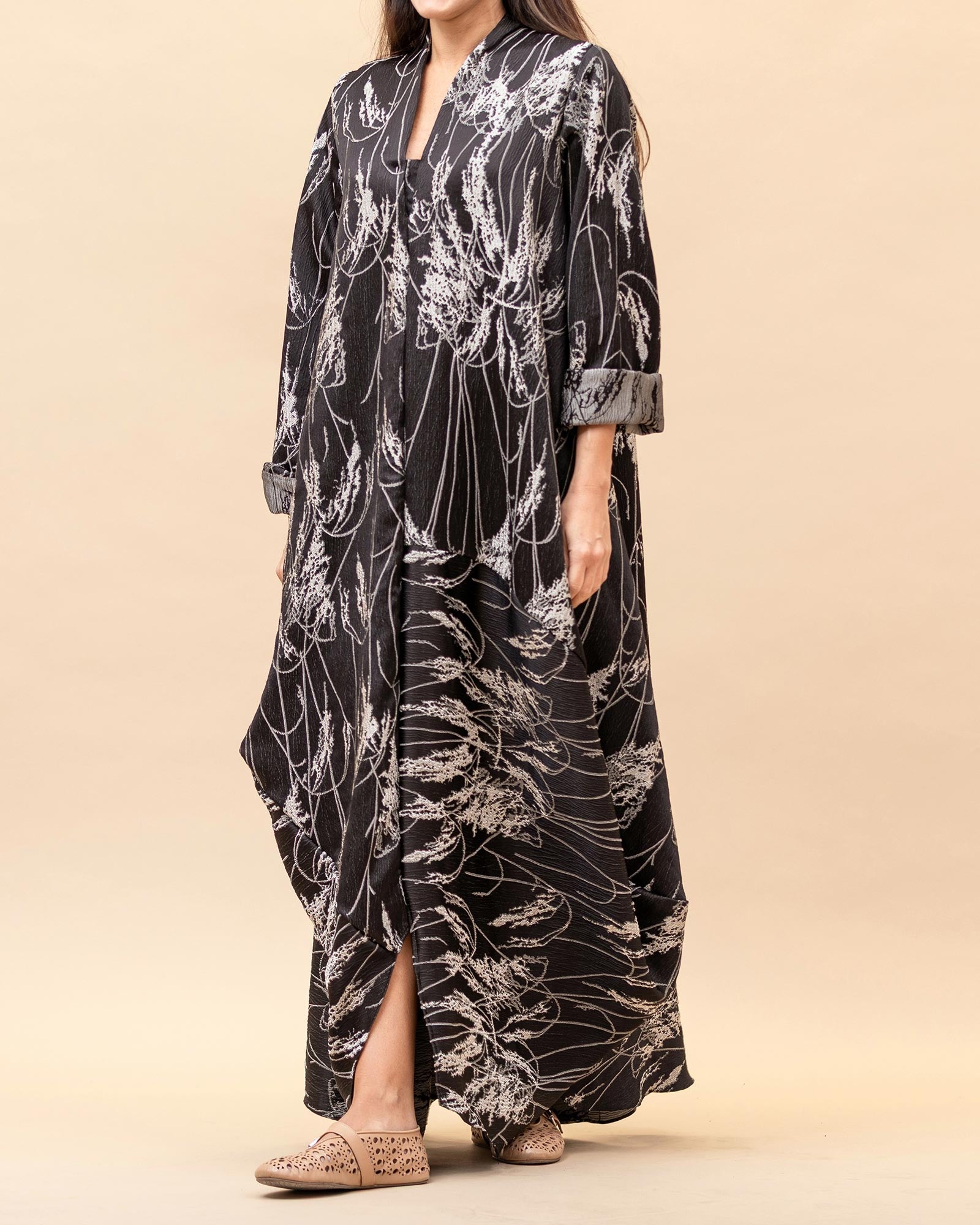 Zenayah Lux - Asymmetrical Embossed Dress
