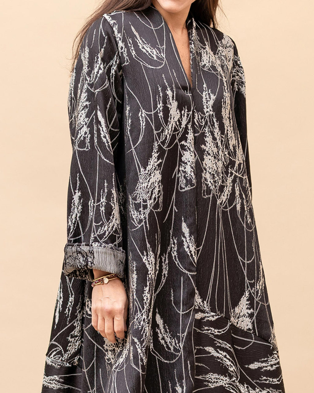 Zenayah Lux - Asymmetrical Embossed Dress