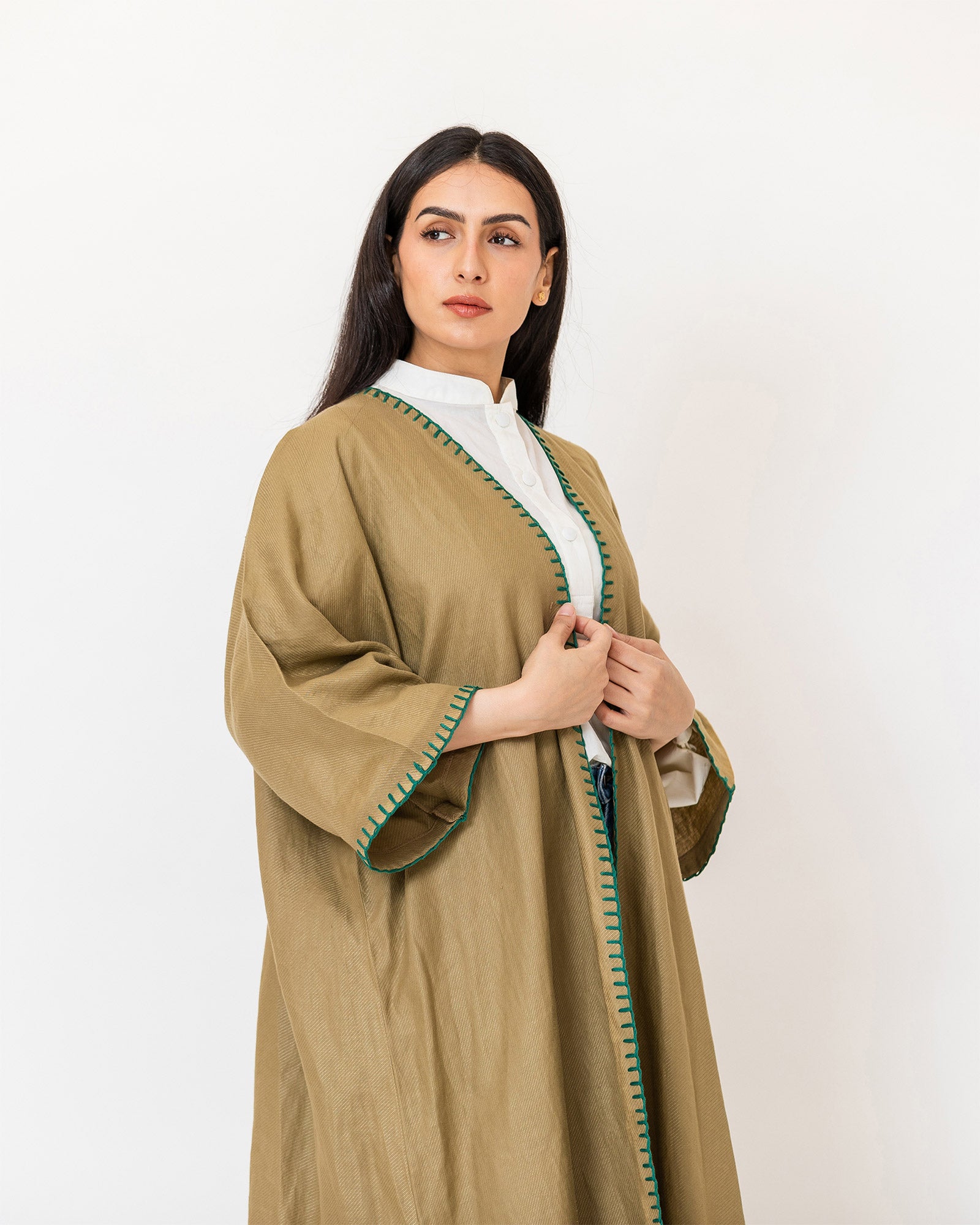 Virgo - Needlework Linen Kaftan