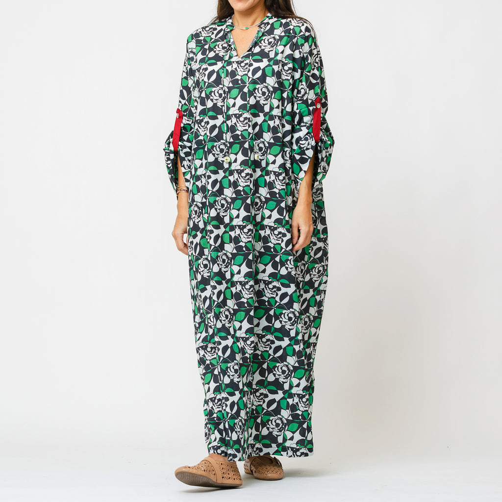 Savvy 2.0 - Printed Cotton Oversized Kaftan