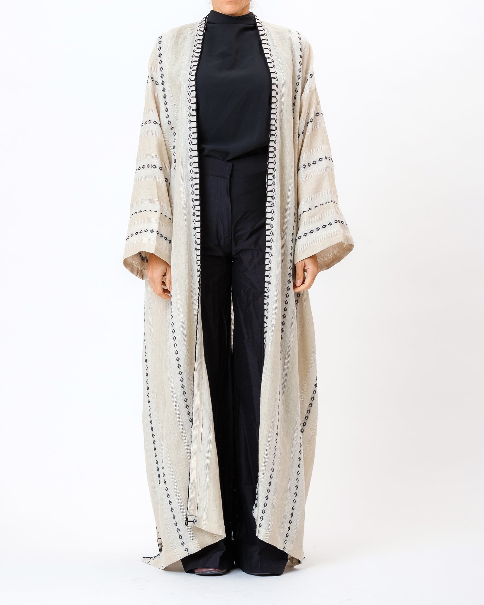 Georgia 2.0 – Needlework Woven Linen Kaftan