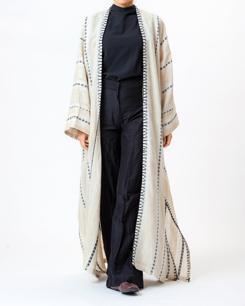 Georgia 2.0 – Needlework Woven Linen Kaftan