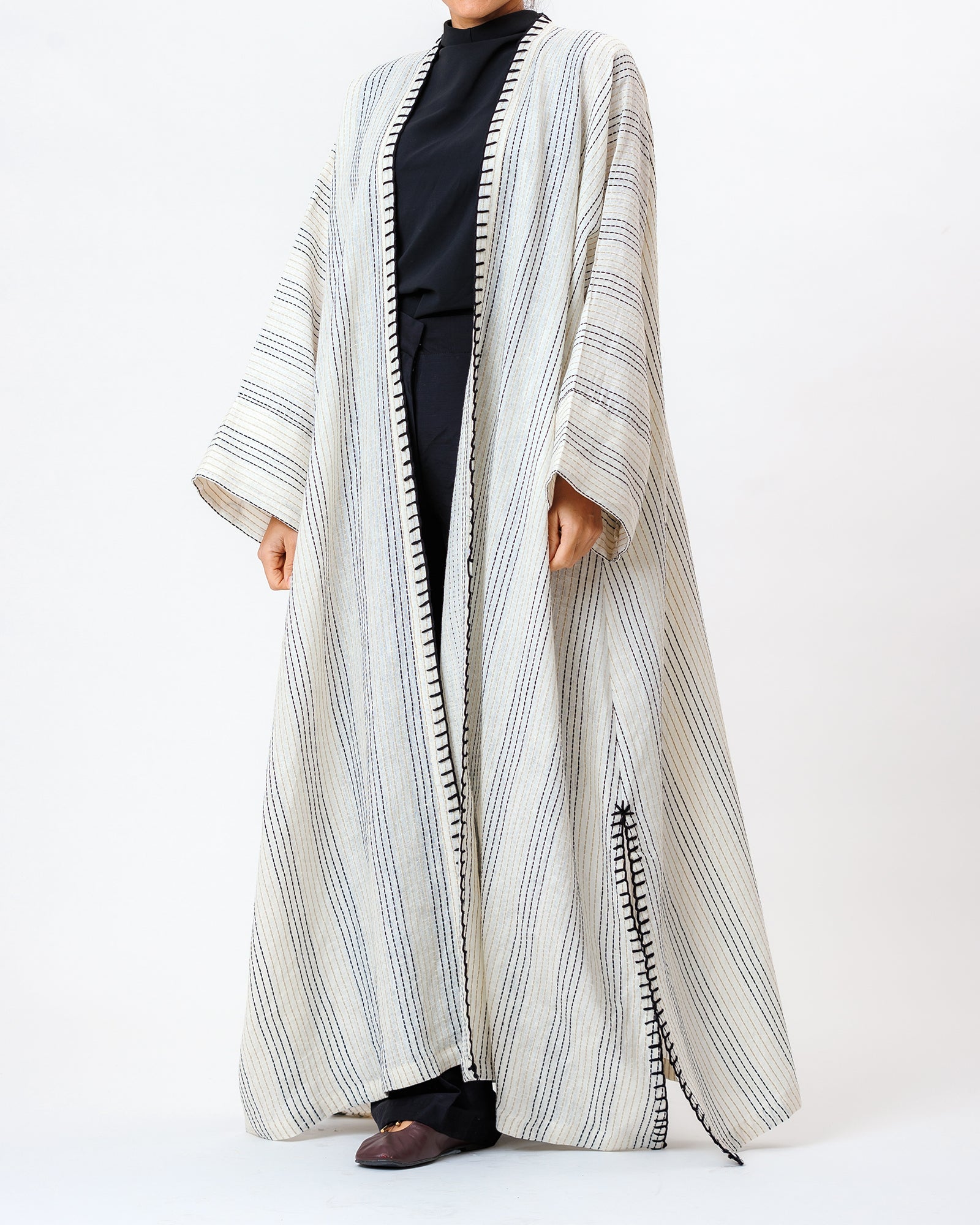 Georgia 2.0 – Needlework Woven Linen Kaftan