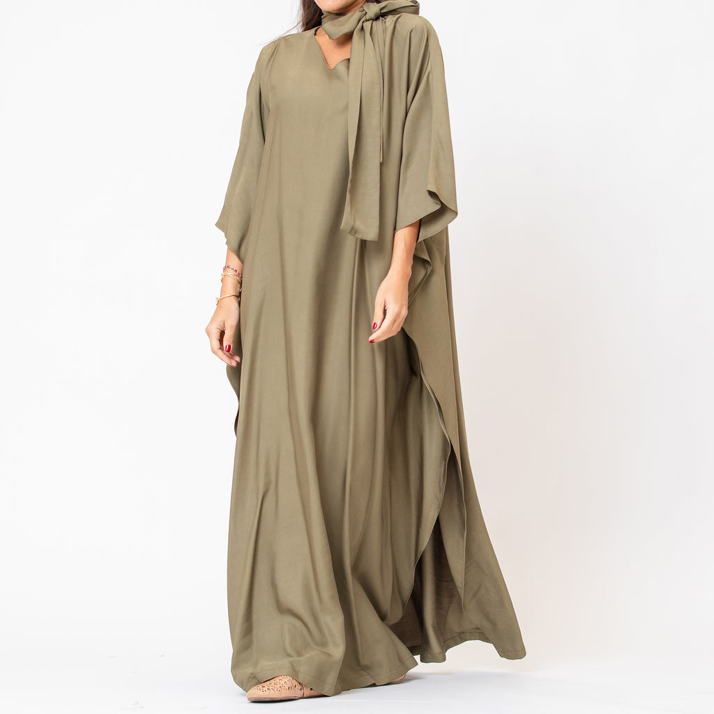 Dream 2.0 - Batwing Kaftan with Scarf Necktie