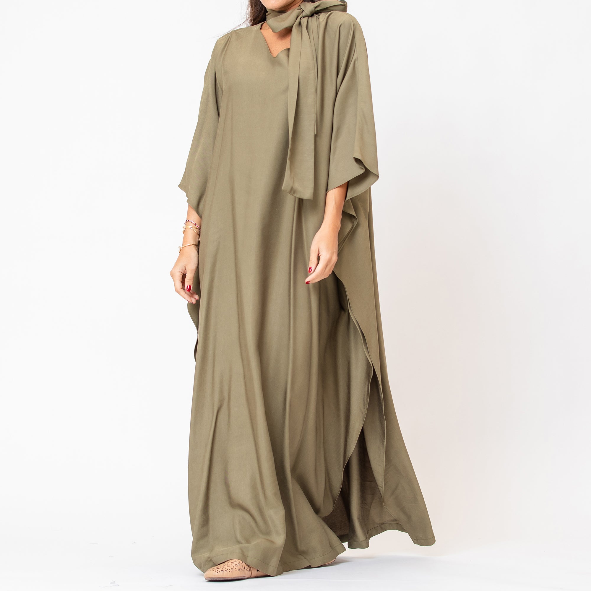 Dream 2.0 - Batwing Kaftan with Scarf Necktie