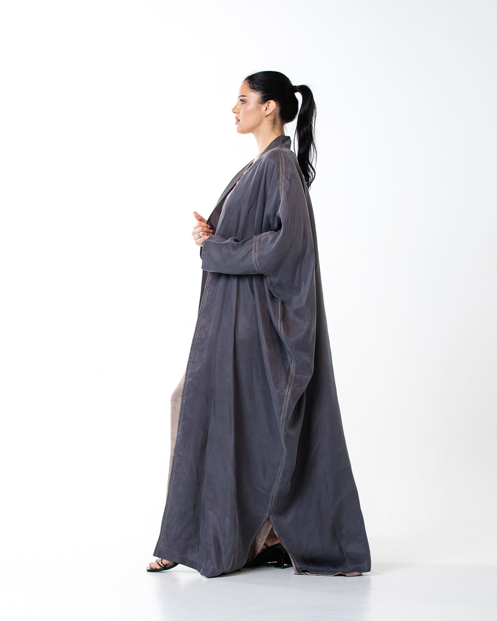 Allure – Washed Silk Bisht Abaya