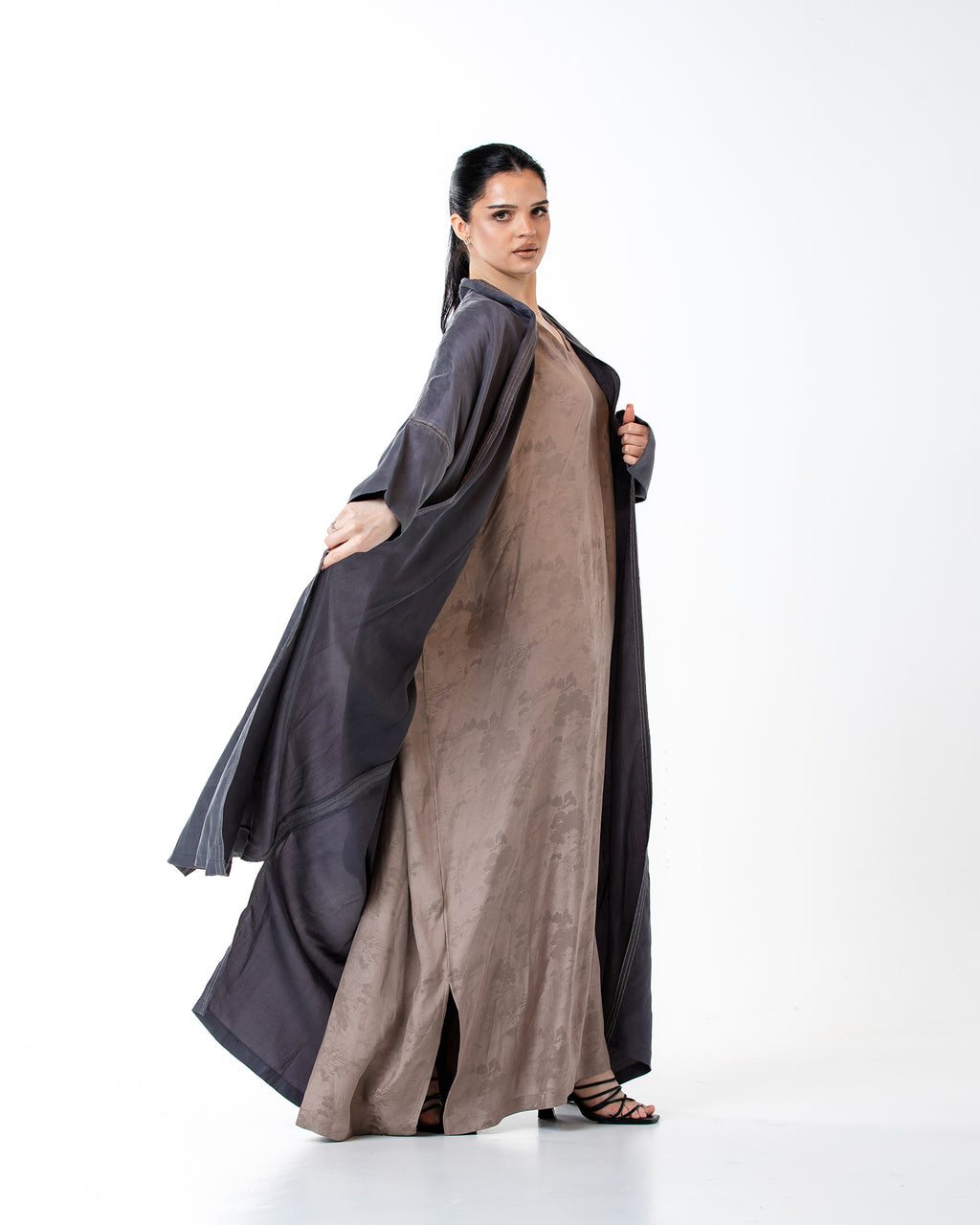 Allure – Washed Silk Bisht Abaya