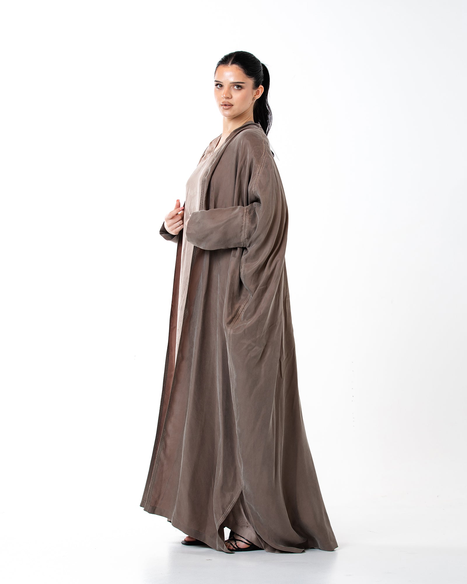 Allure – Washed Silk Bisht Abaya