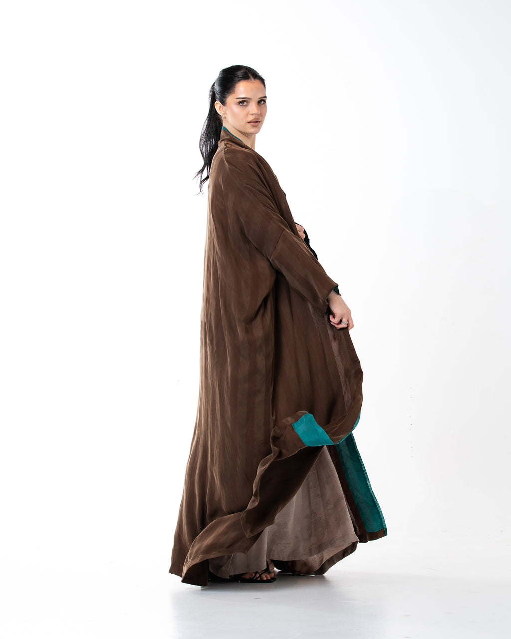 Melody 2.0 – Textured Washed Silk Kaftan Abaya