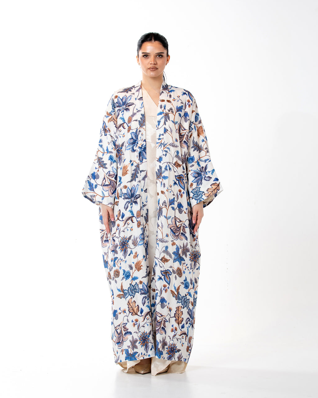 Dusk – Printed Linen Kaftan Abaya