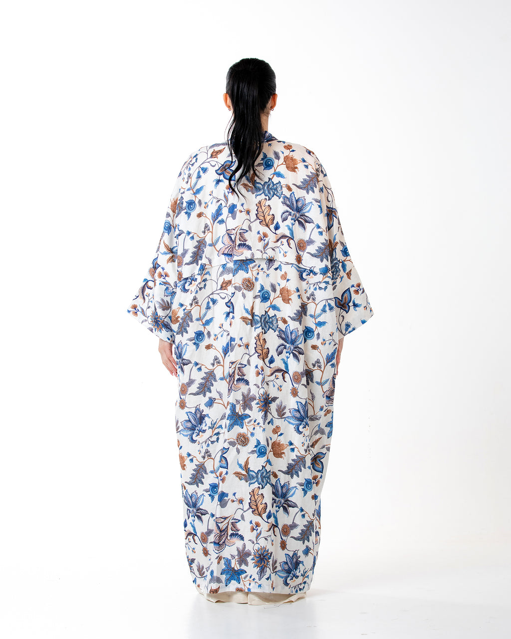 Dusk – Printed Linen Kaftan Abaya