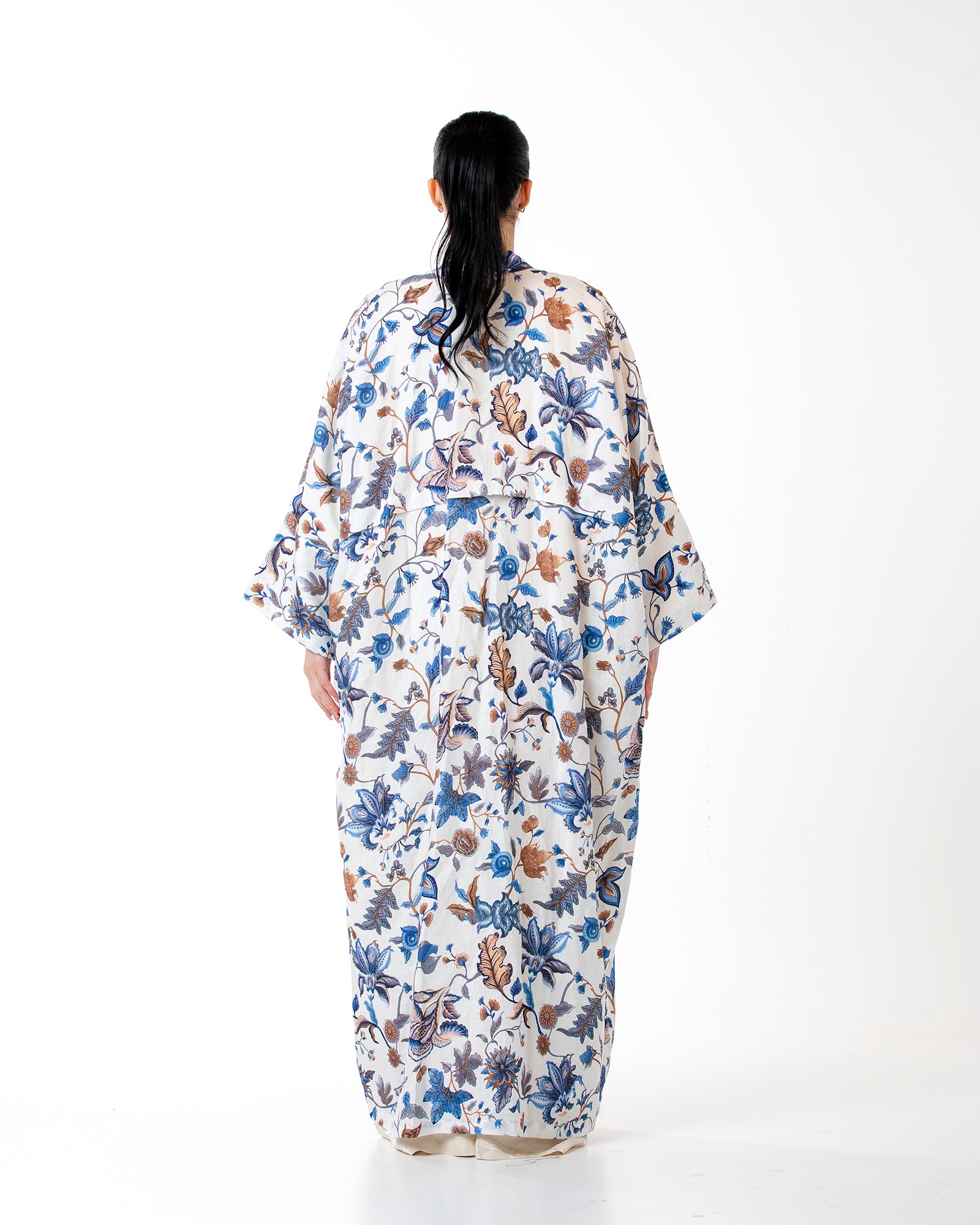 Dusk – Printed Linen Kaftan Abaya