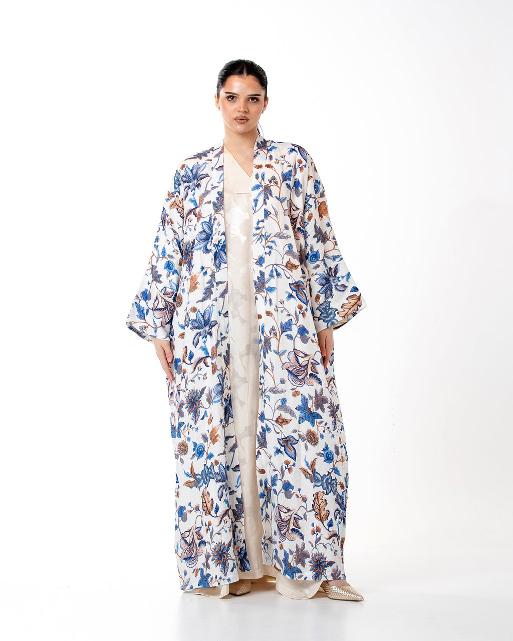 Dusk – Printed Linen Kaftan Abaya