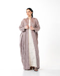 Allure 3.0 – Printed Washed Silk Bisht Abaya