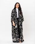 Axis 2.0 - Abstract Print Linen  Kaftan
