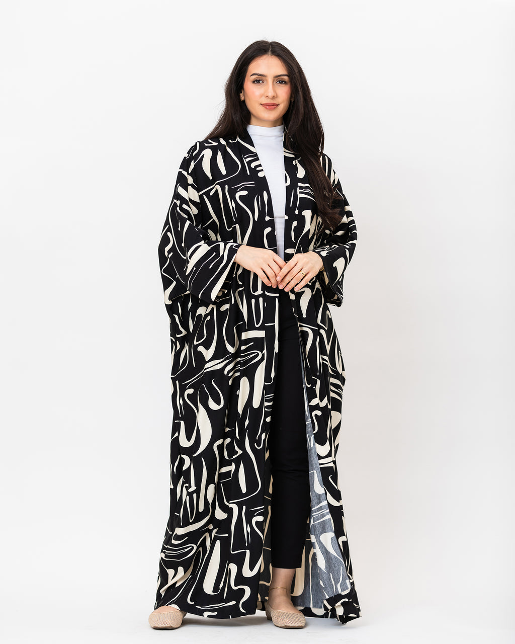 Axis 2.0 - Abstract Print Linen  Kaftan