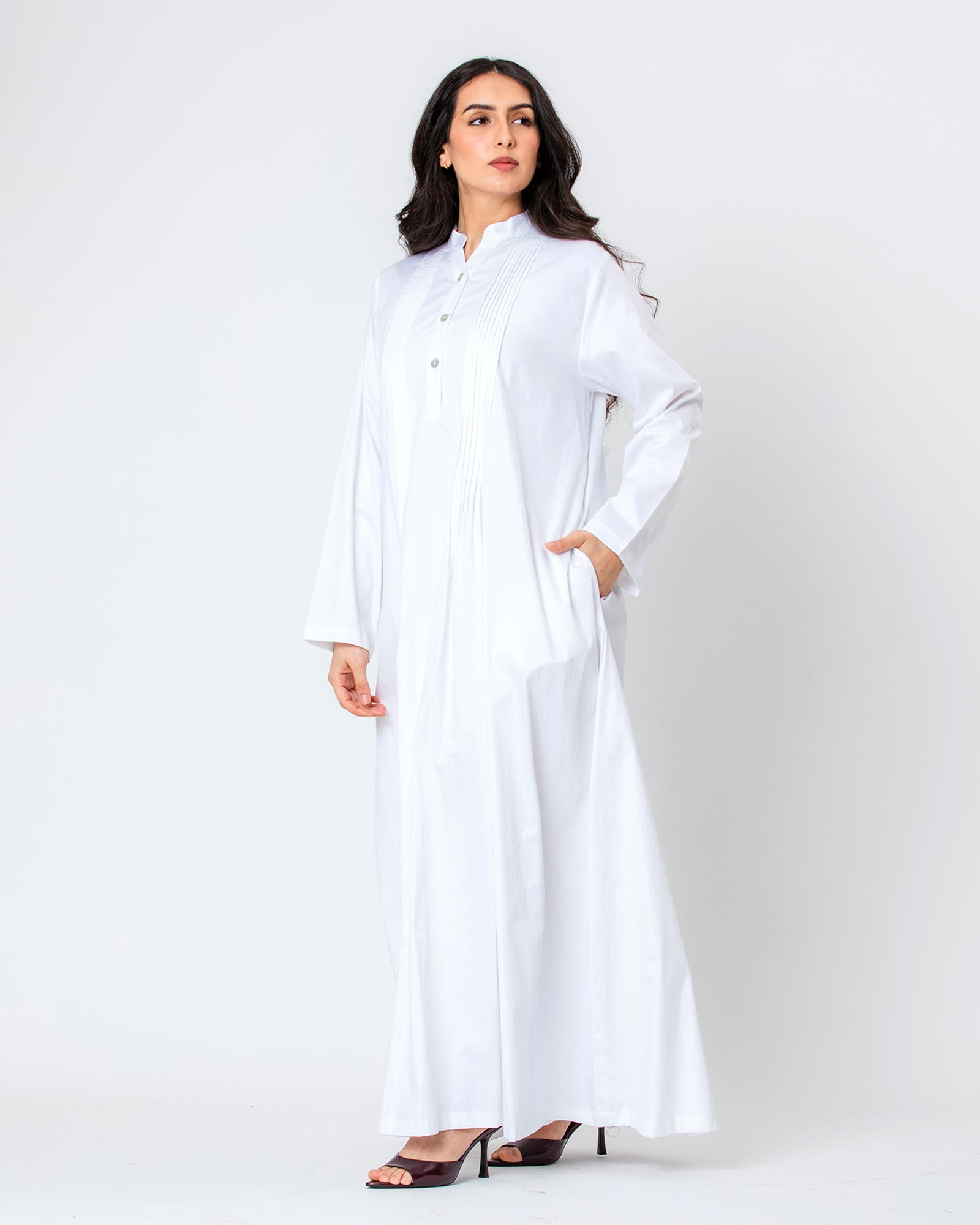 Blossom Hajj - Pleated Cotton Dress Coverup