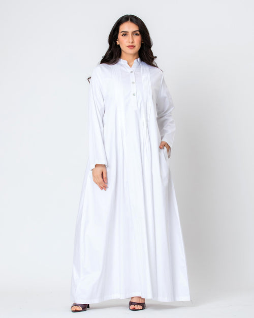 Blossom Hajj - Pleated Cotton Dress Coverup