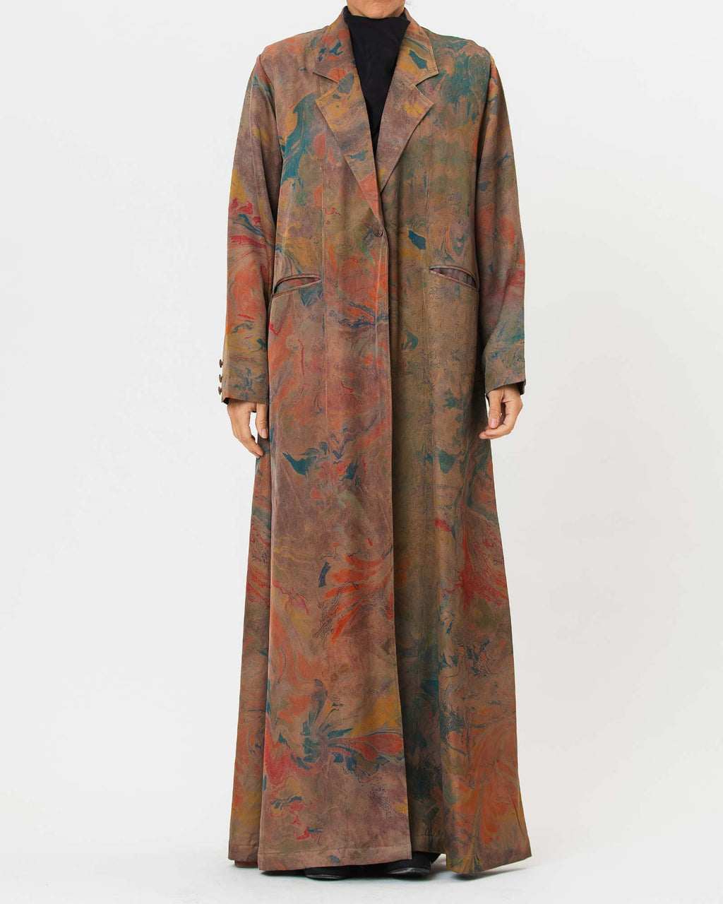 Calla – Printed Jacquard Blazer Abaya