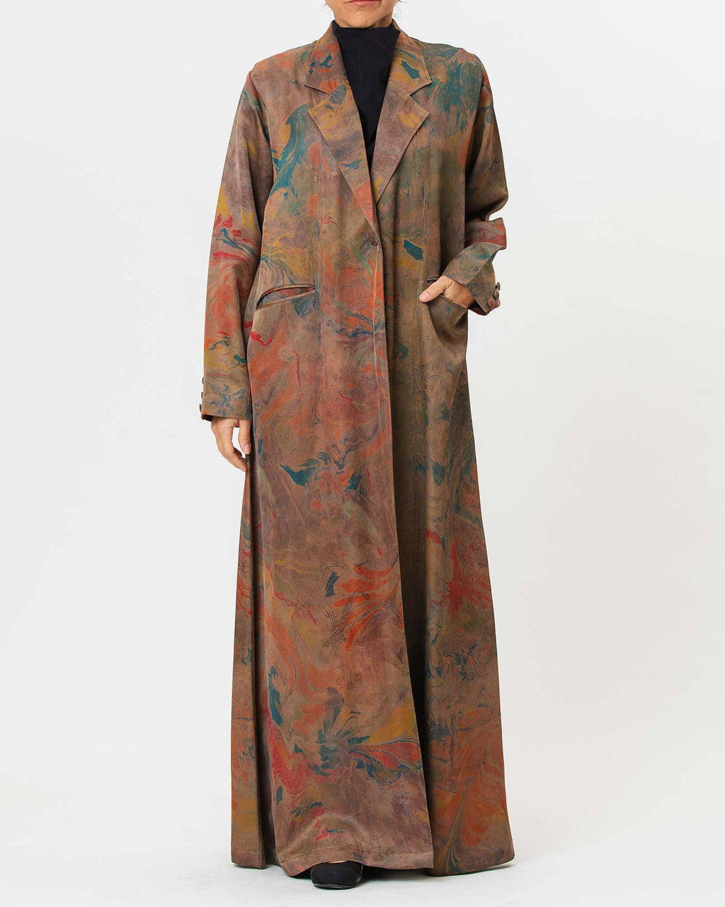 Calla – Printed Jacquard Blazer Abaya