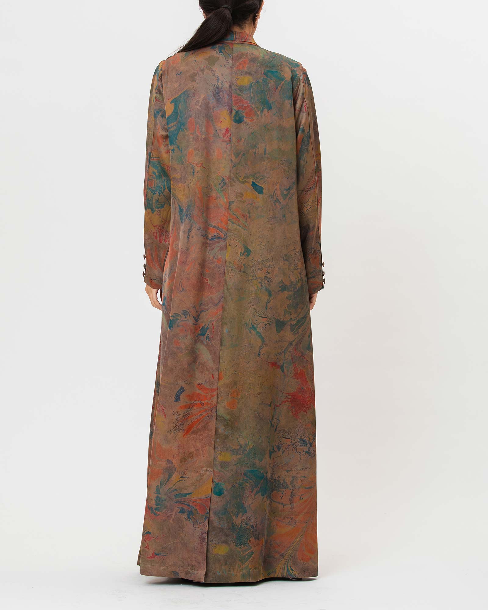 Calla – Printed Jacquard Blazer Abaya